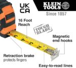 Klein Tools 9225 Tape Measure, Heavy-Duty Measuring Tape - Image 2