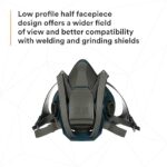 3M Rugged Comfort Quick Latch Half Facepiece Reusable Respirator 6502QL - Image 2