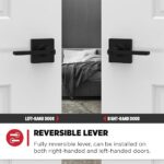 Kwikset Casey Interior Privacy Door Handle with Lock 4 Pack - Image 2