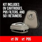 3M P95/OV Paint Project Reusable Respirator 6211, Medium Size - Image 2