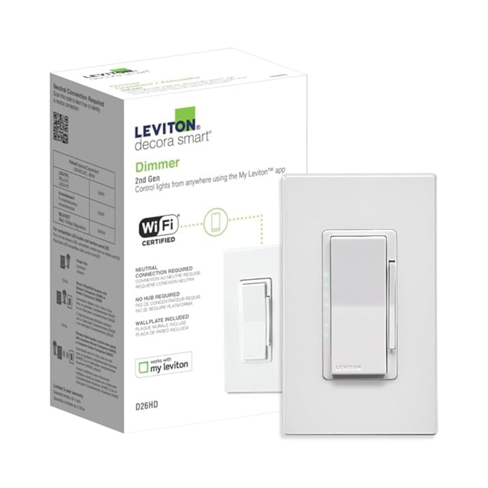 Untitled-design-2025-04-20T183307.416.png Leviton Decora Smart Dimmer Switch, Wi-Fi 2nd Gen - Image 1